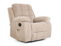 Sillón reclinable tapizado 95x90x105 cm - beige - respaldo acolchado y diseño confortable